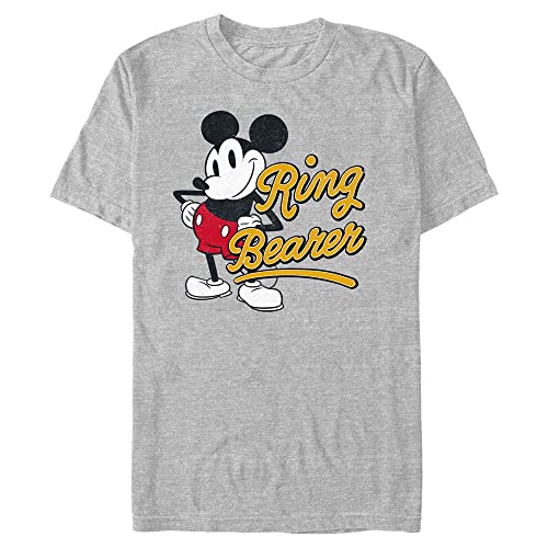 Disney Men's Ring Mickey T-Shirt, Athletic Heather, 4XL