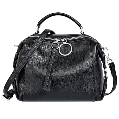 zency Women Soft Leather Crossbody Purses Elegant Boston Pillow Bag