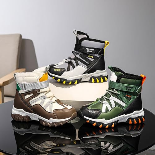 IWIHMIV Toddler Snow Boots Boys Girls Warm Boot Non Slip Warm Outdoor Hiking Shoes Winter Boots High Top Sports Snow Boots4