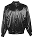 Augusta Sportswear MEN'S SATIN BASEBALL JACKET/SOLID TRIM L Black