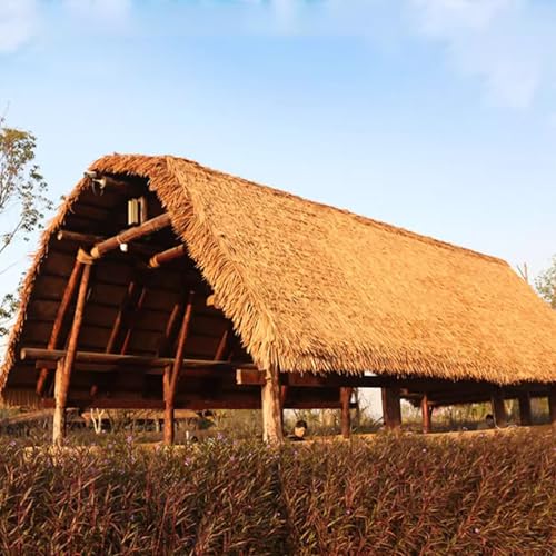 Miniatura 2 de Curbx Techo De Paja Artificial, Techo De Paja Para Cubiertas De Sombrilla De Patio, Paja Falsa Artificial Techo Fusión En Caliente, Usarse Como Gazebo Jardín Sombrilla Bar Cabaña 0.6x10m