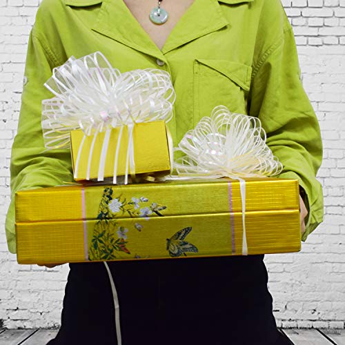 Pull Bows, 20Pcs Large White Organza Pull Ribbon String 6 Inches Gift Warp Bows For Wedding Birthday Party Christmas Gifts Decoration #TOP7