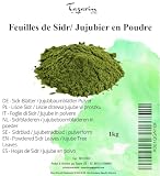 1kg mielone liście sidr/jujubier - proszek jujubier - intensywny aromat i smak - 100% naturalny, czysty i bez dodatków