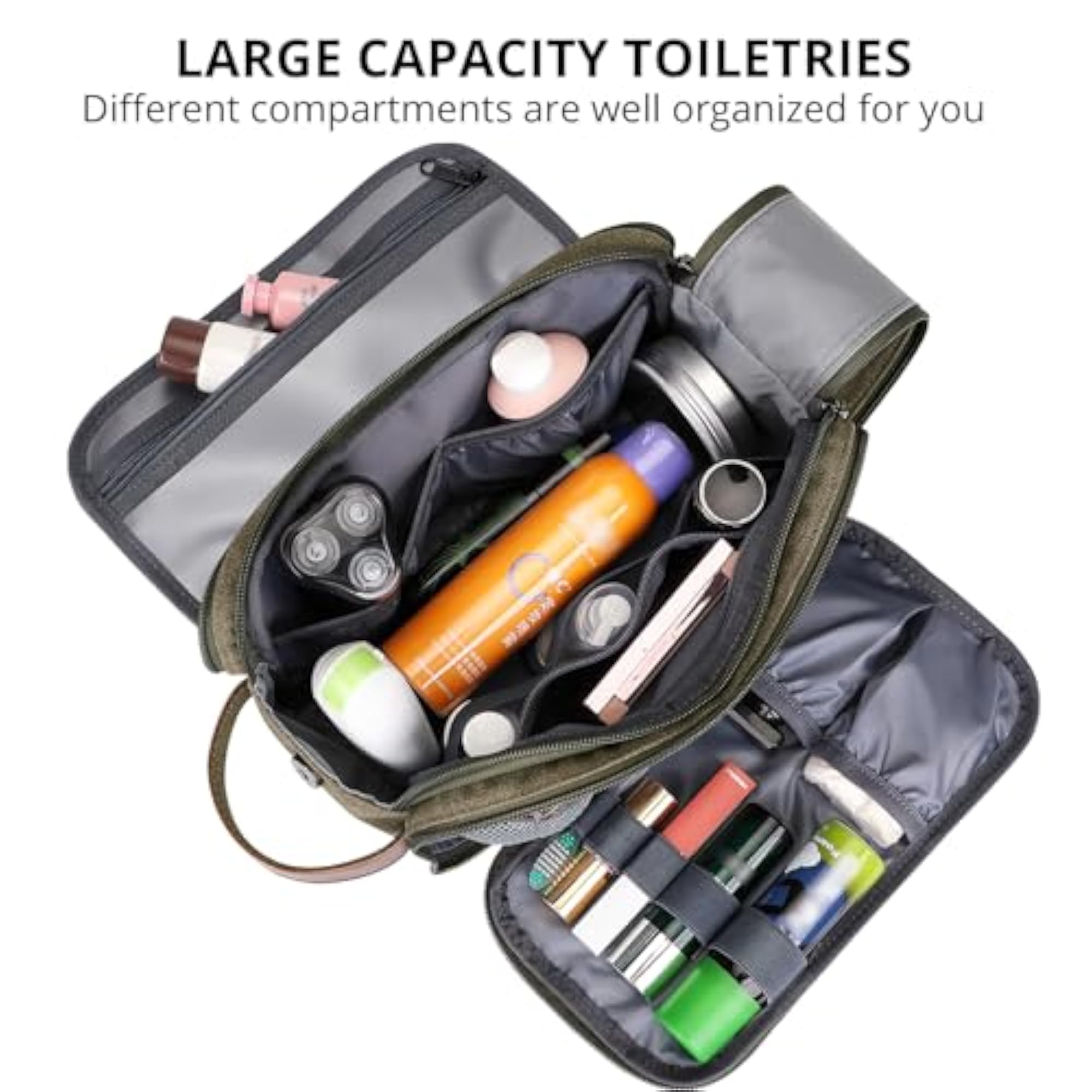 Large Capacity Hanging Dopp Kit Toiletry Bag for Men