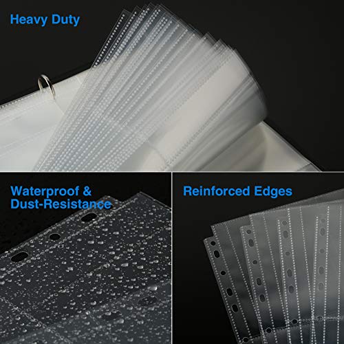 Sooez 30 Pack Heavy Duty Photo Page Protector (4X6, 180 Photos), Plastic Clear Photo Album Sleeves For 3-Ring Binder, Three Pockets Per Page Top Loading, Double-Side #TOP4