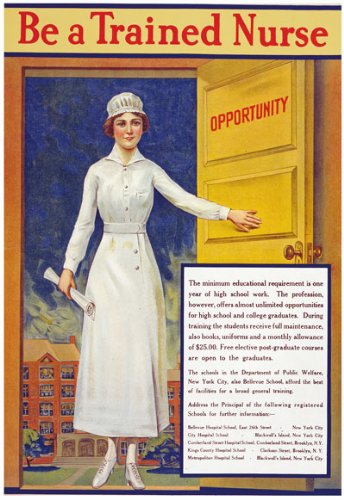 Affiche Prints WWI nurse poster A4
