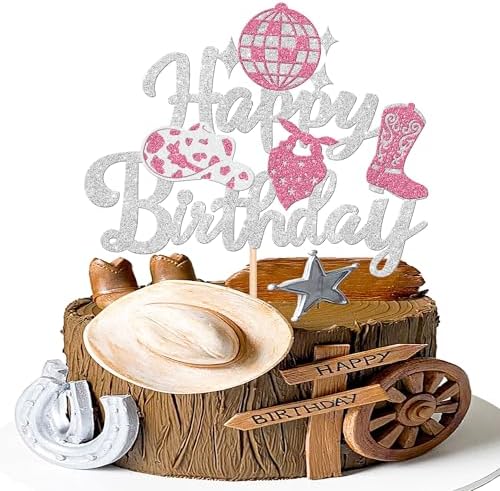 Western Cowgirl Happy Birthday Hintergrund – 240x180 Cm, Vinyl, Für Mottoparty & Fotoshooting
