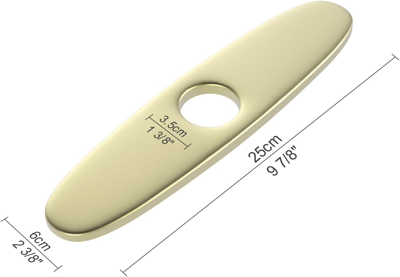 Detailed dimensions of the 10-inch cover plate