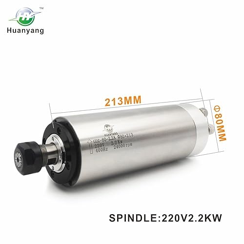 Miniatura 3 de Kits de motor de husillo CNC VFD 220V 2.2KW VFD+220V 2.2KW 400hz motor de husillo+220V 75W bomba de agua+3.150 in montaje de abrazadera del