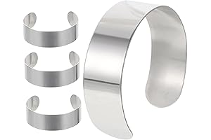 Operitacx 4pcs Exquisite Corsage Cuff Bracelets for DIY Jewelry Creation