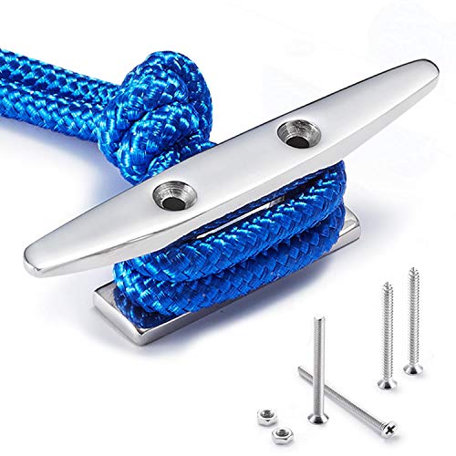 ZOMCHAIN Bootsklampe mit offenem Boden, Bootklampe aus 316 Edelstahl, Bootsbefestigungszubehör, inklusive Montagezubehör Schrauben (8-in-1 Stück) Cover