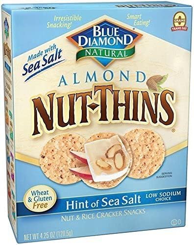 Blue Diamond Cracker NUT Thin SEA Salt, 4.25 OZ, PK- 12