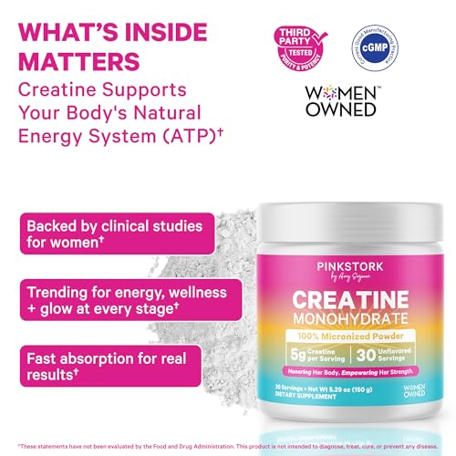 Best Protein Powder to Mix with Water (2026): Top-Rated Picks That Actually Dissolve 10 Pink Stork Creatine Monohydrate for Women | Micronized Creatine Powder | 5g Unflavored | Supports Muscles, Energy, Cognitive Function | Clean Alternative to Pills or Gummies | 30 Servings