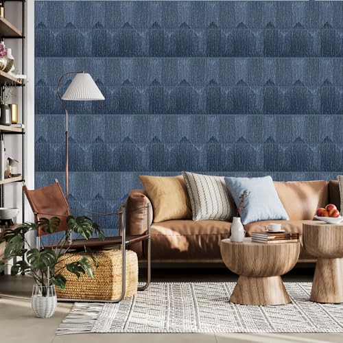 Image of Kayra Decor PVC Panel for Wall Artisian Design Electric Blue Color 19.7 inch x 19.7 inch (Pack of 12) - Covers 32.34 Sq. Ft.