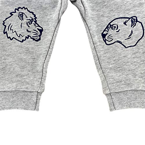 Jogging Kenzo Kids luxe en pur coton molletonné doux couleur gris - 3