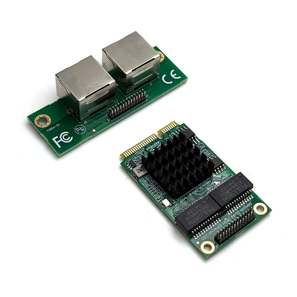 Adattatore di Rete Mini PCIE A Doppia Porta RJ45 Gigabit Ethernet I350-AM2 Scheda di Rete per Server Cablata A 2 Porte