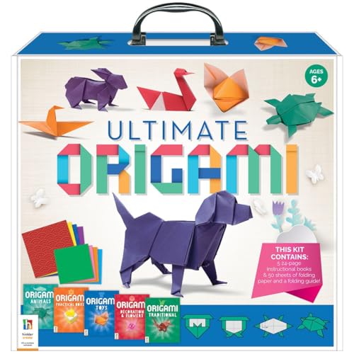 Image of Origami Kit for Kids 6-12 – 50 Sheets Folding Paper Art and Craft Set with 24 Page Origami Book – Arts and Crafts for Kids Age 8 9 10 – Creative Origami Set for Girls Boys Learning Fun and Gifts
