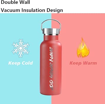 WERWAES Personalized Add Your Custom Text 27oz Tumbler Stainless Steel Wide Mouth Bottle Insulated Water Bottle Durable Daily Life Travel Necessities