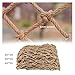 FNUQCOA 2mX4m Child Safety Climbing Net Hand Made Jute Rope Stair Protective Fencing Mesh Home Decoration Ceiling Plant Support(4mX1m 4mm)