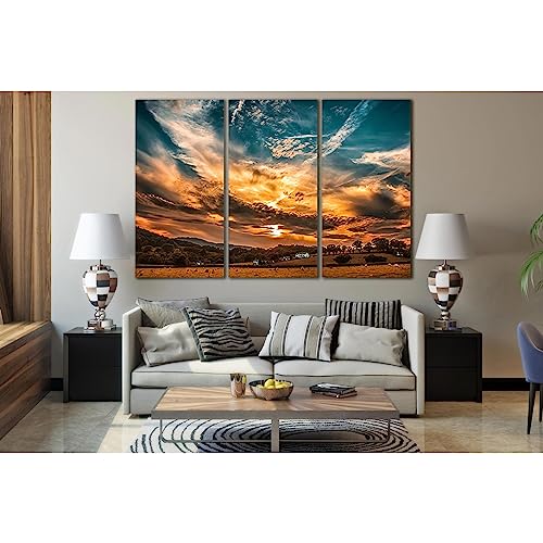 Toile Sunset paysage panoramique ZELLART décoration murale salon