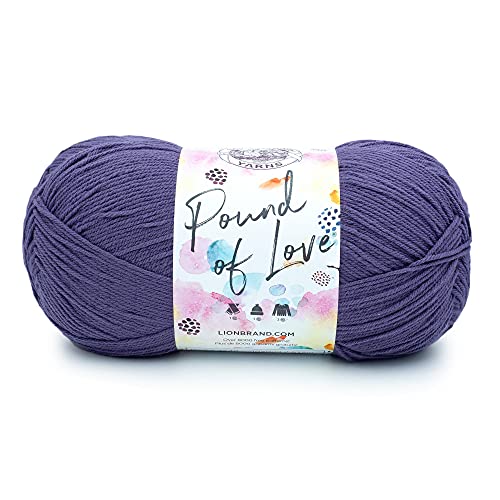 Image of Lion Brand Yarn Pound of Love, Large Value Yarn for Knitting, Crochet, and Crafts, Thistle, 1 Pack | Large Skein Everyday Basic 100% Acrylic Worsted Weight Knit Fiber for Baby Blankets, Classic Afghans, Sweaters, Scarf Sets