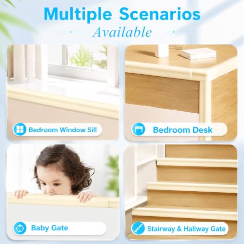 Image of ZOMPAGO Baby Proofing Edge Protector,2 Roll Foam L-Shape Self-Adhesive Corner Guards,Baby Crib Bumper Pad,Wall & Corner Protector Baby,Foam Corner Protectors for Nursery Kitchen Fireplace Furniture
