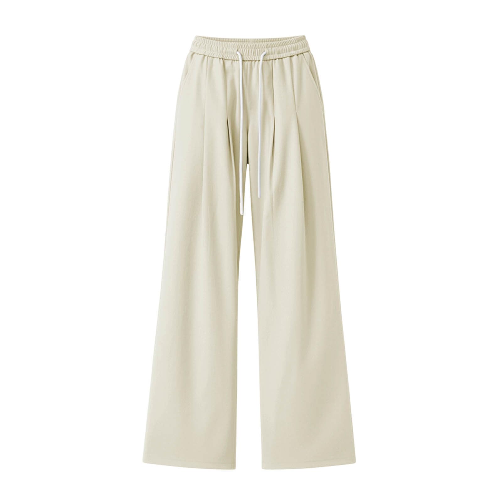 Pantalon Femme Casual Décontracté Avec Poches Jambe Large Pour Vacances | Pantalon Lounge Femme Élégant Coupe Ample Avec Cordon Réglable Et Taille Souple Pour La Maison Vacances Voyage