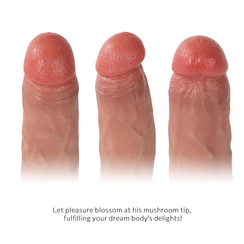 6-Inch 'The Mushroom Guy' Dildo for Beginners. Realistic Dildo Without Balls, Non-Porous Silicone, with Strong Suction Cup - Ideal Adult Penis Toy - Consoladores. Lossless No.43