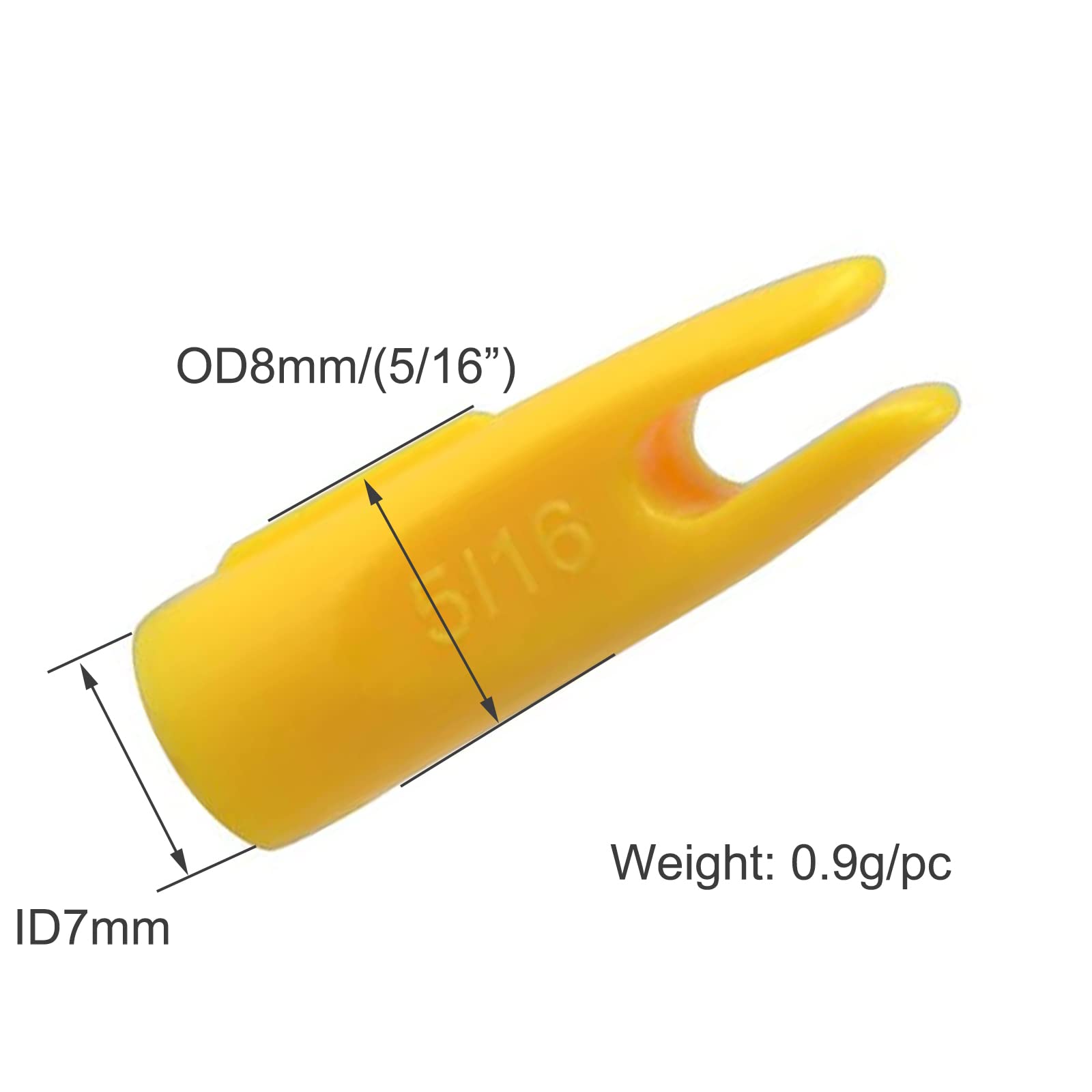 Lamehfyo 50 Pack Archery Arrow Nocks 5/16