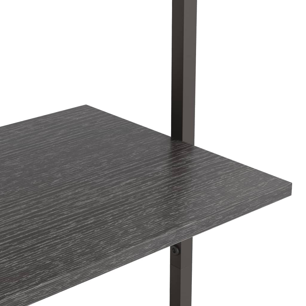 vidaXL Estantería Inclinada 5 Niveles Salón Capa Estante Mueble Despacho Organizador Estante Dormitorio Oficina Almacenamiento Negro