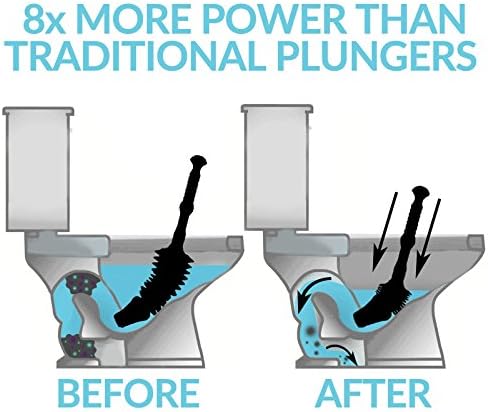 Powerful Toilet Plunger | Tested & Proven to Clear & Unblock Tough Drain Blockages | Air Has 8X More Power Than Traditional Toilet Plungers | Pukkr
