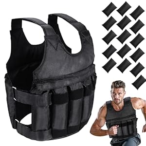 Weighted Vest 5Kg/10Kg/20Kg – Weighted Vest for Women & Men – Weight Vests – Body Weighted Jacket for Boxing, Cardio, Strength And Training – Durable Weighted Running Vest with Ironsand