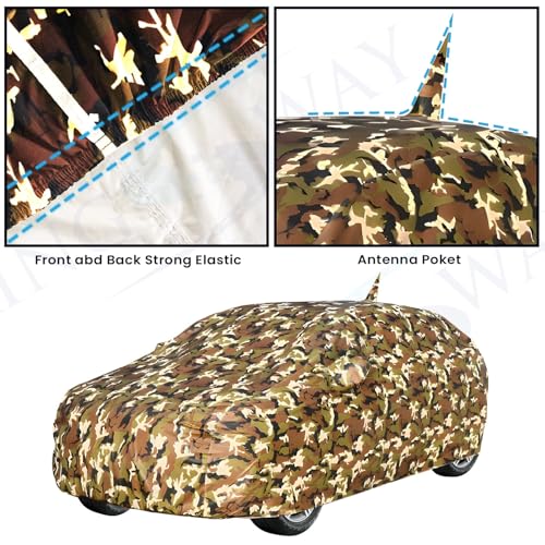 Image of KINGSWAY JungleTech 100% Waterproof Car Cover Only with Triber Year 2025 Onwards, Mirror and Antenna Pockets, All Weather Protection Body Cover with Inner Soft Cotton Lining