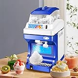 Kurflo 電動式かき氷機 かき氷器 かき氷機 製氷機 5KG/5L大容量 氷粉砕機 電動 業務用 家庭用 氷粗さ調節 ステンレス/アルミ かき氷メーカー【PSE認証済】