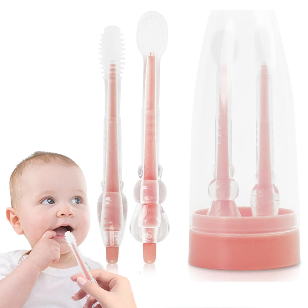 See full amazon price history chart for SNOWIE SOFT Baby Oral Cleaning Manual Brush 2Pcs Baby Toothbrush Tongue Brush Bpa Free Soft Silicone Bristle Oral Care Toothbrush For Baby 6 Month To 24 Months, Pink SNOWIE SOFT Baby Oral Cleaning Manual Brush 2Pcs Baby Toothbrush Tongue Brush Bpa Free Soft Silicone Bristle Oral Care Toothbrush For Baby 6 Month To 24 Months, Pink (B0D2GN7FDK) Amazon Price History, Amazon Price Tracker