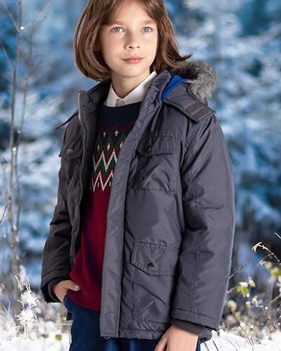 Image of BOBOYOYO Boys Sweaters 100% Cotton Cable Knit Kids Sweater Striped Pullover