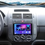 4+64GB Android 15 Autoradio für Volkswagen Polo MK4 2001-2009 9N 9N3, 7 Zoll Touchscreen mit Wireless CarPlay & Android Auto, GPS Navigation, Bluetooth, WiFi, DSP, RDS AM/FM, AHD 1080P Rückfahrkamera