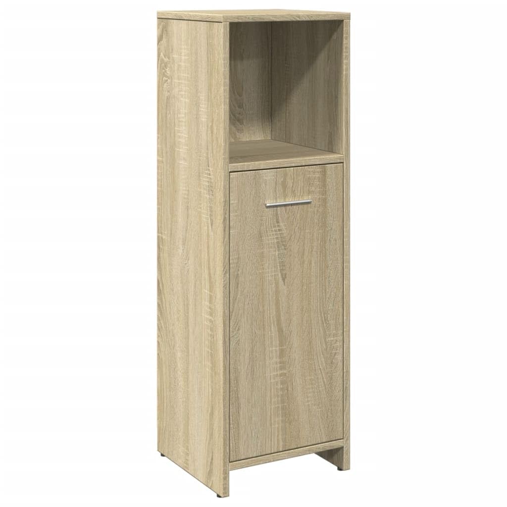 vidaXL Armario de baño Madera contrachapada Color Roble 30x30x95 cm, Armario, Armario de Almacenamiento, Estante de lavadero, Estante
