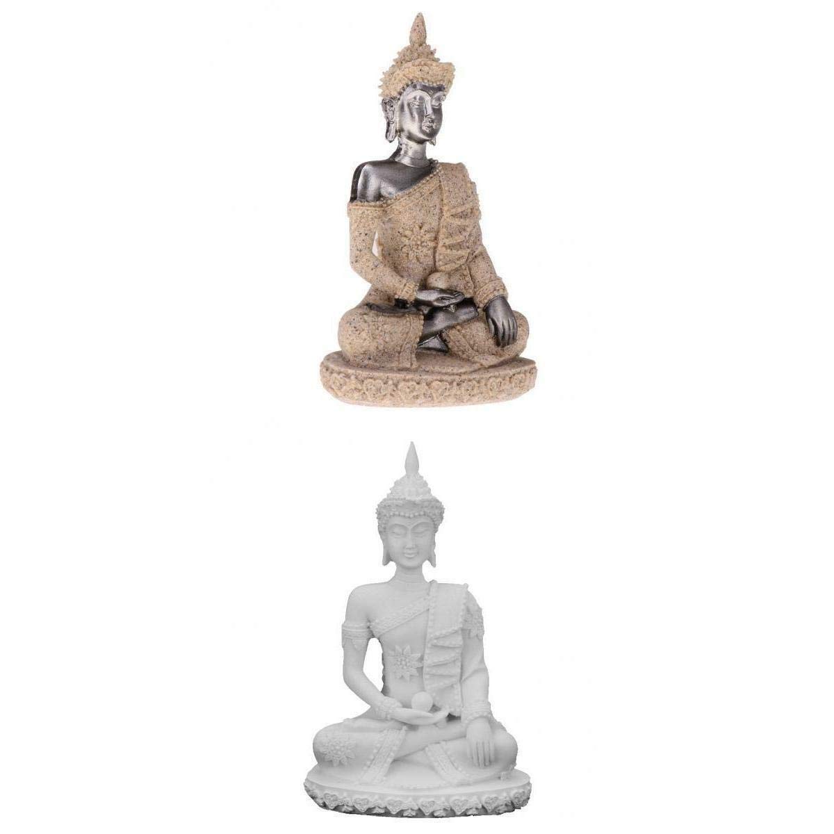 Muskan Enterprises -ME 2X Sandstone Collection Sattue Sculpture Figure of Buddha Home Decoration