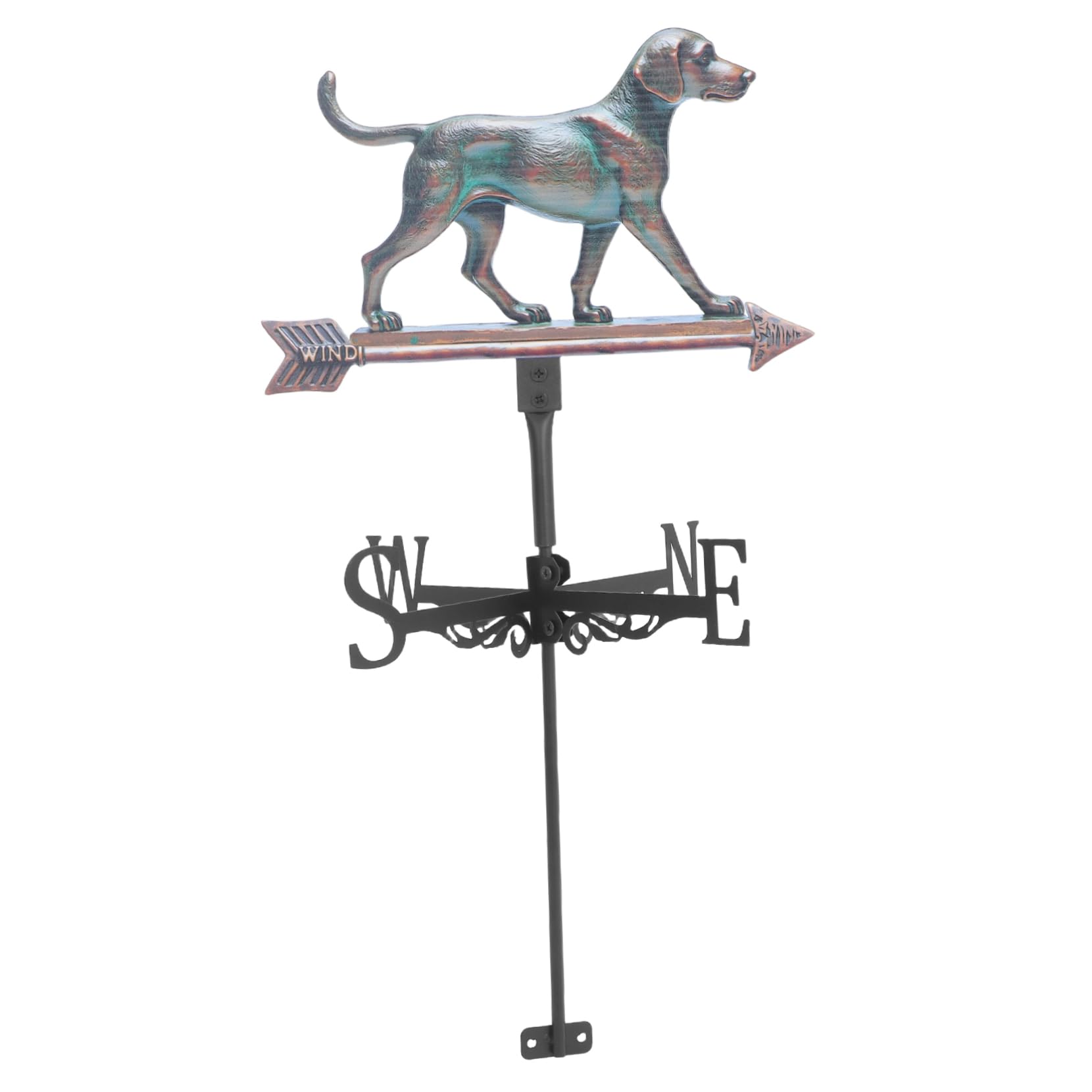 TAXXII Bronze Dog Weather Vane Metal Wind for Roof Mount Puppy Garden Stake Outdoor Decor Yards and Sheds