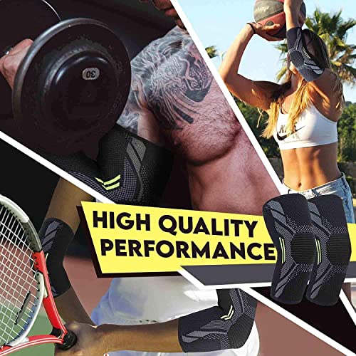 Serveuttamยฎ Elbow Support for Gym (1 Pair) - Elbow Brace for Men Women Workout | Elbow Compression Sleeves for Tendonitis Pain Relief, Tennis, Volleyball, Cricket - Elbow Pain (Blue, S) - Image 3