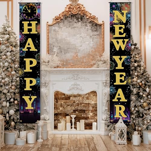 Happynewyeardoorbannerporchsignswelcomebannerforhomeholidaywinter2025newyearevepartysuppliesbackdrophangingdecoryardsignforfrontdoorwallcoverpartysuppliesoutdoorindoor Urban Country Home Decor Happy new year door banner porch signs welcome banner for home holiday winter 2025 new year eve party supplies backdrop hanging decor yard sign for front door wall cover party supplies outdoor indoor urban country home decor