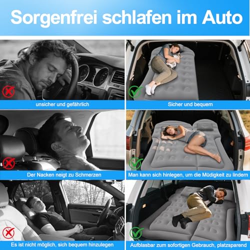 Matelas gonflable SUV avec pompe rapide lit d'invité intérieur extérieur