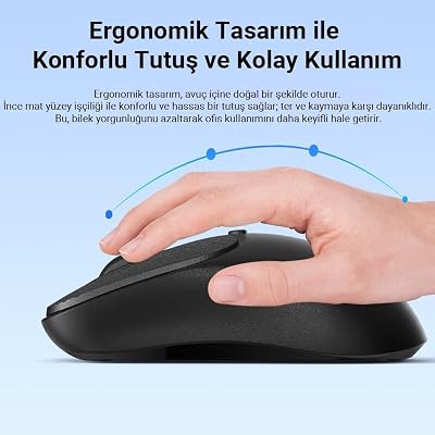 1200DPI Wireless Optical Mouse with DM K17 Dual Mode Bluetooth and 2.4GHz Support