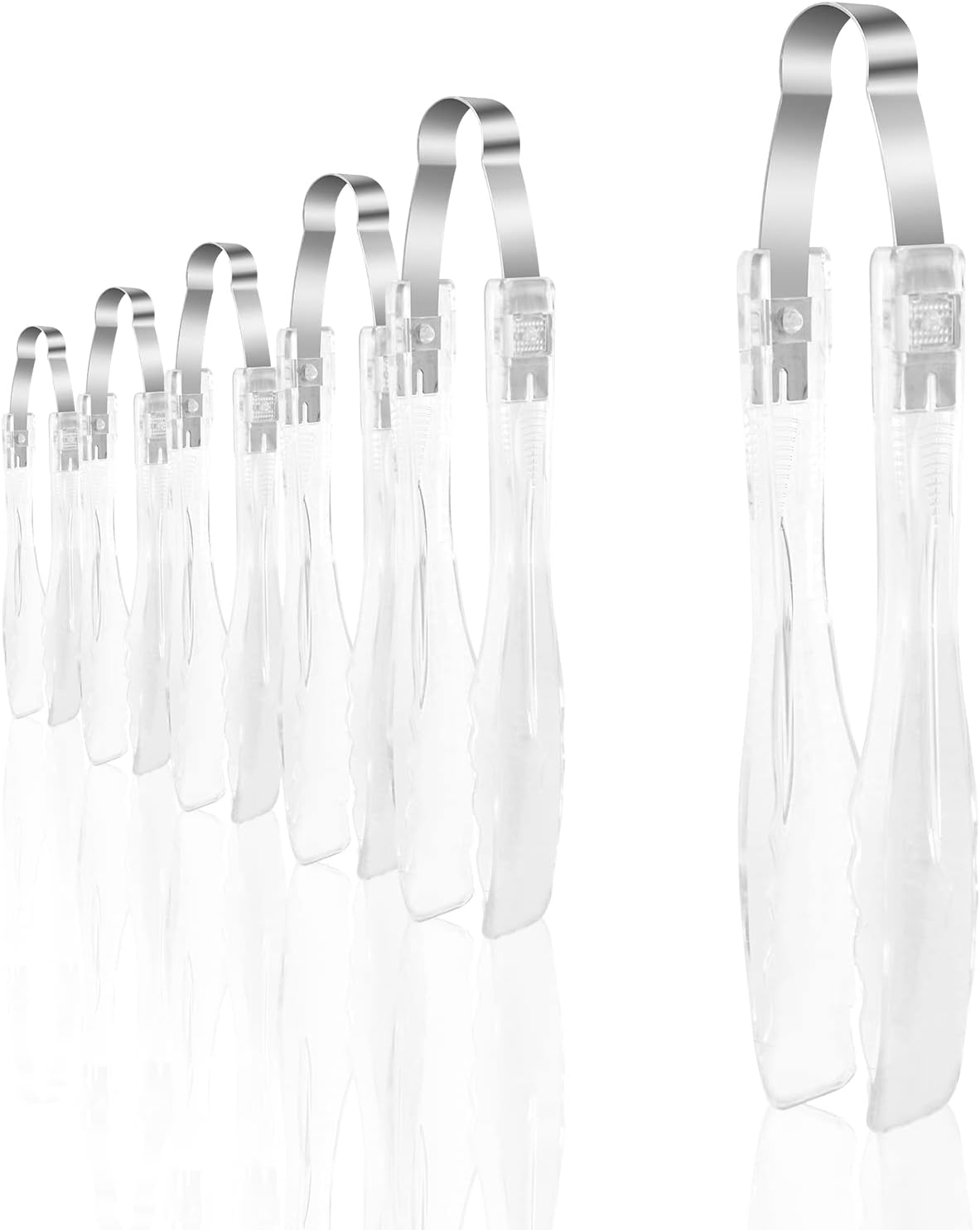 10 Pieces 9 Inches Plastic Buffet Serving Tongs Party