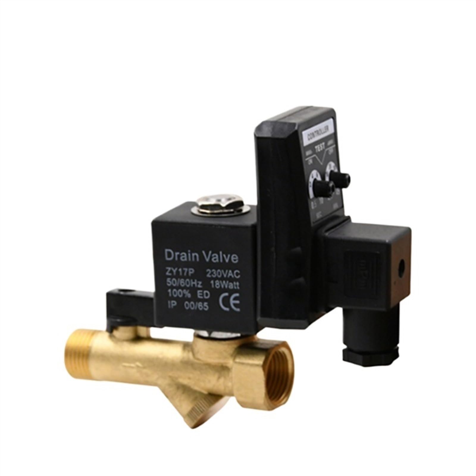 Válvula de drenaje electrónica 1/2 ", controlador temporizador escurridor, tanque almacenamiento Gas automático for compresor solenoide 220V DN15(Split,AC110V)