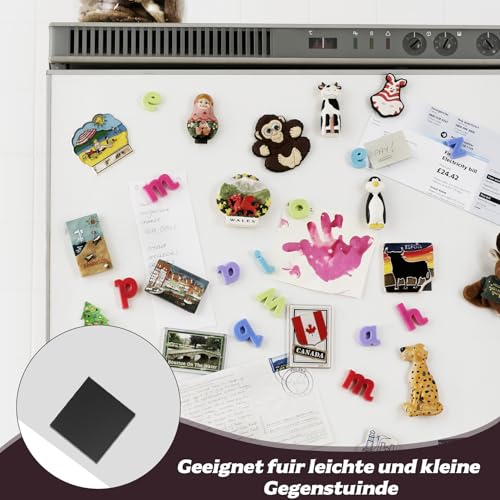Aoyfuwell 280 Stück Magnetplättchen Selbstklebende Magnet Klebepads, 20 x 20mm Magnetische Klebemagneten, Flexible Flache Magnete Magnet Plättchen Selbstklebend Stärk für Bilder Fotos Notizen Poster