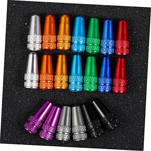 POPETPOP 30 Piezas Tapas de Válvula Duraderas para Neumáticos de Bicicleta, Ligeras y Fáciles de Instalar, Color Mezclado Aleatoriamente miniatura 3