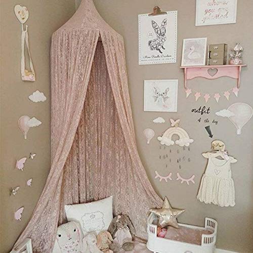 Spitze Baldachin Moskitonetz Betthimmel aus Spitze & Baumwolle für...