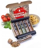 TIMBER TASTE® Italienische Gewürze Geschenkset - 5 mediterrane Gewürzmischungen Italien | Gewürze Geschenk Männergeschenke | Mitbringsel Erwachsene Feinkost Geschenkset Italien - Geschenke für Männer